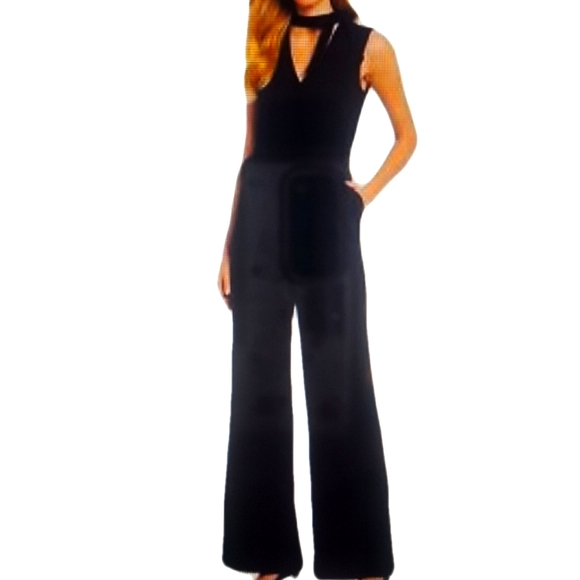 NWT Calvin Klein High Waist Wide Leg Black Romper Size 2 - Picture 9 of 9